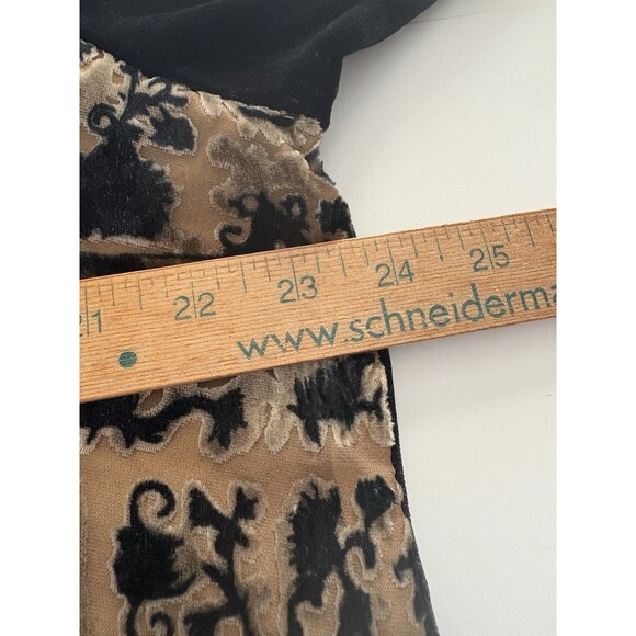 Coldwater Creek Velvet Burnout Coat Womens 1X Black Brown Lace Whimsigoth Vamp - Picture 13 of 16